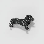 Black Spotted Dachshund Hair Claw Clip – hair accessories (view 1)