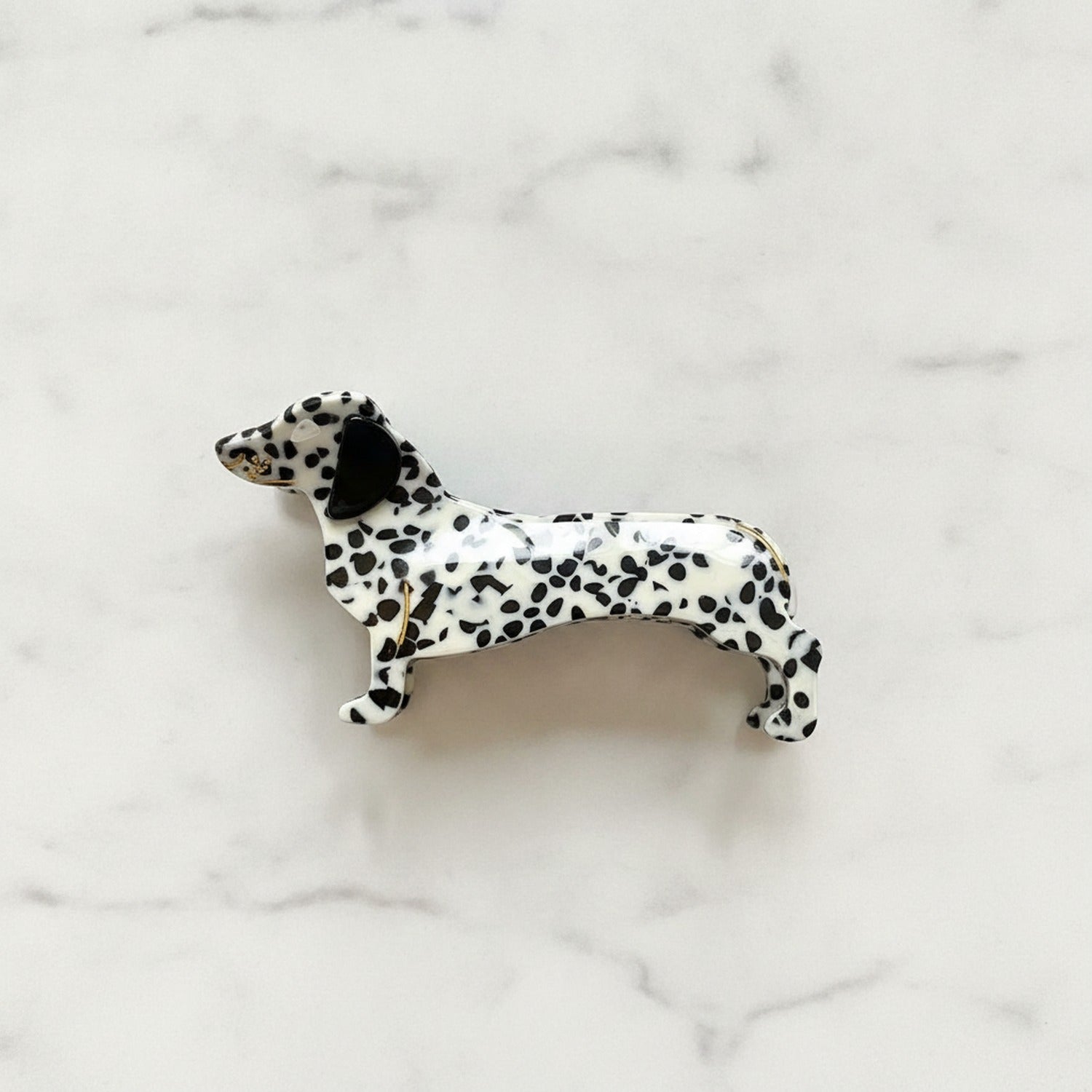 Dalmatian Spotted Hair Claw Clip
