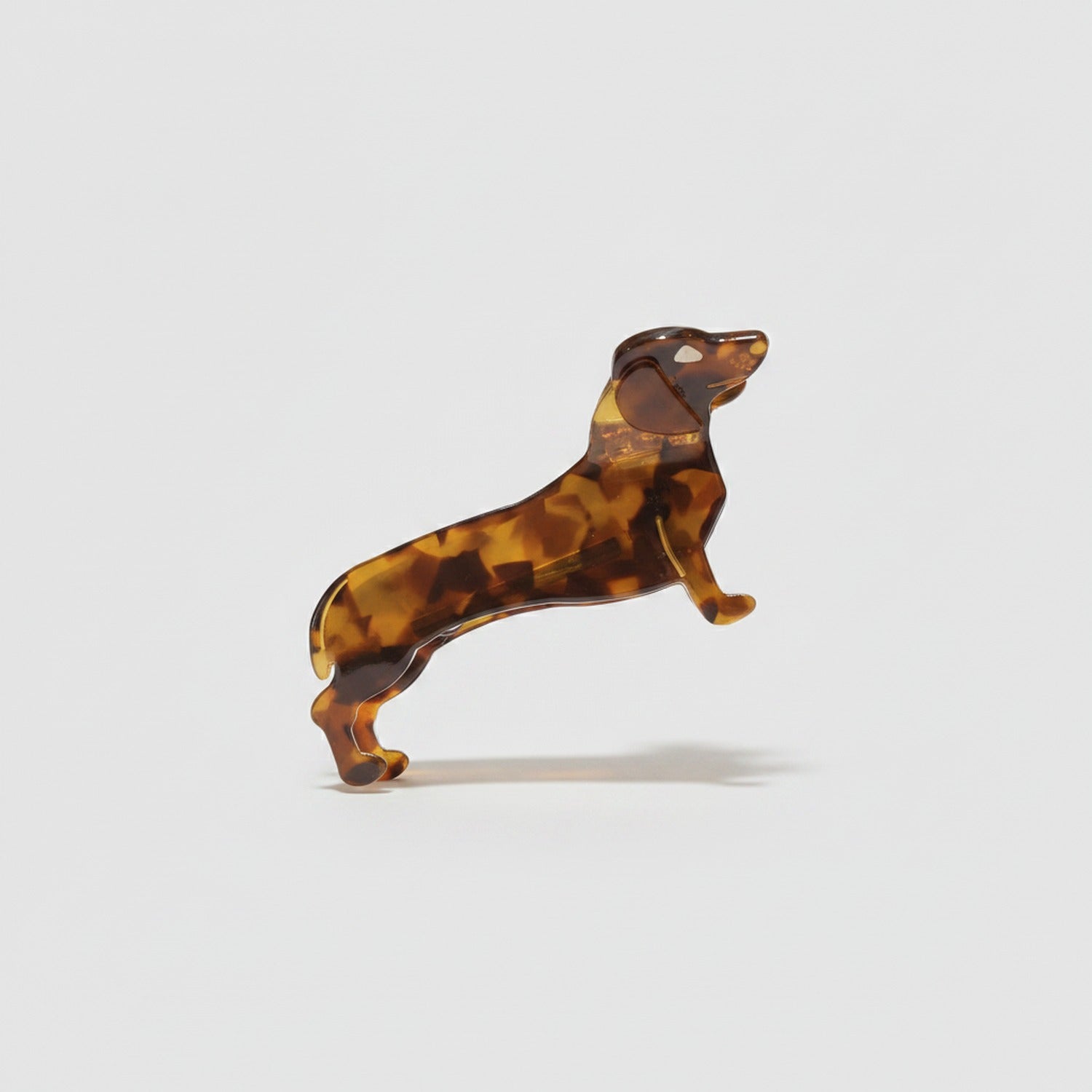 Amber Tortoiseshell Dachshund Hair Claw Clip