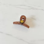 Smiley Face Tortoiseshell Hair Claw - Smiley Face Brown – hair accessories (view 2)