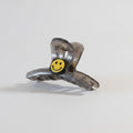 Smiley Face Tortoiseshell Hair Claw - Smiley Yellow