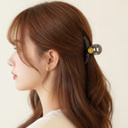 Smiley Face Tortoiseshell Hair Claw - Smiley Yellow