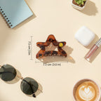 Star Hair Claw With Smiley Charm - Tortoiseshell Smiley – hair accessories (view 2)
