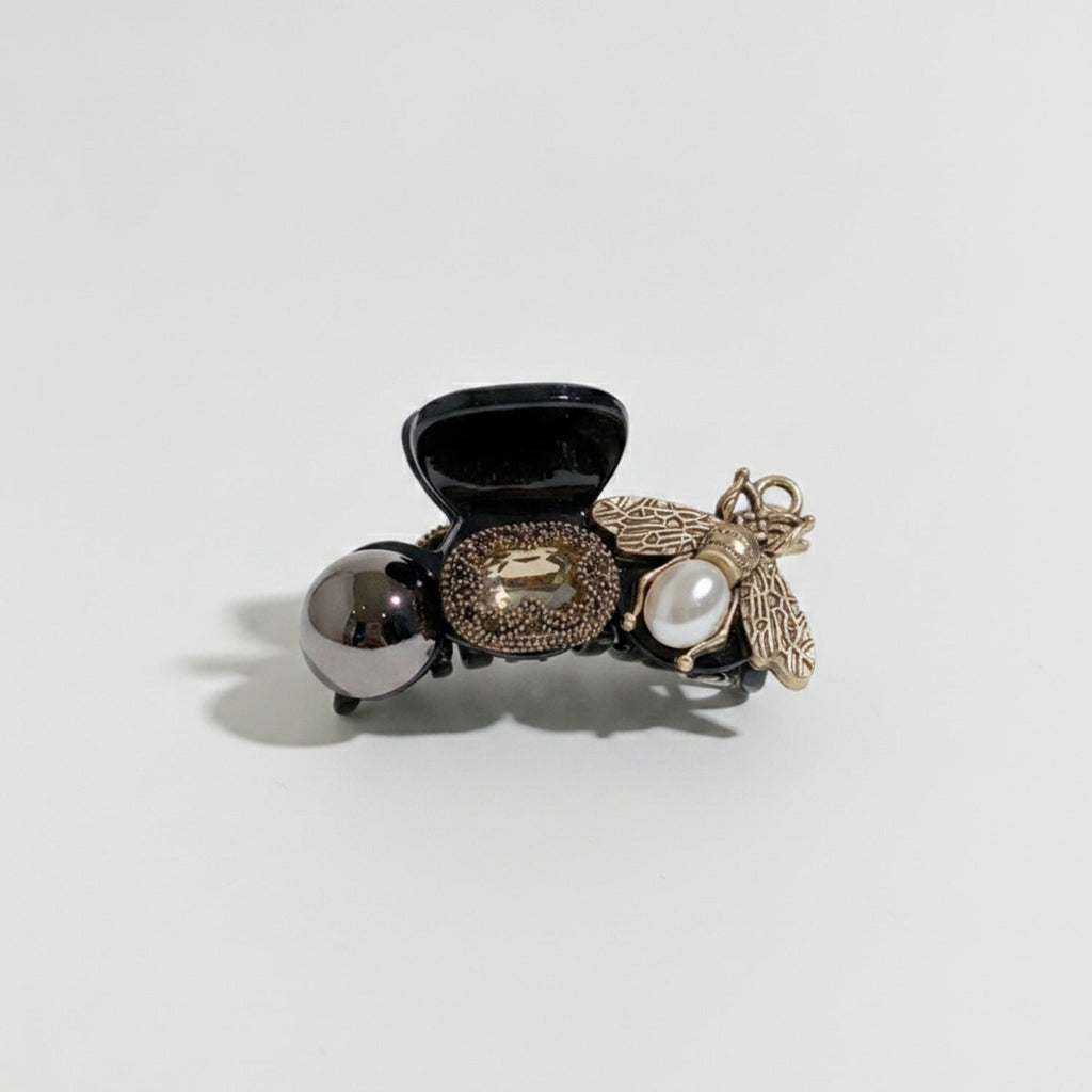 Pearl Bee Charm Hair Claw Clip - Pearl Bee Gold #2