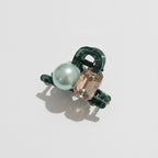 Hair Claw Clip Pearl Crystal - Mint Pearl Champagne