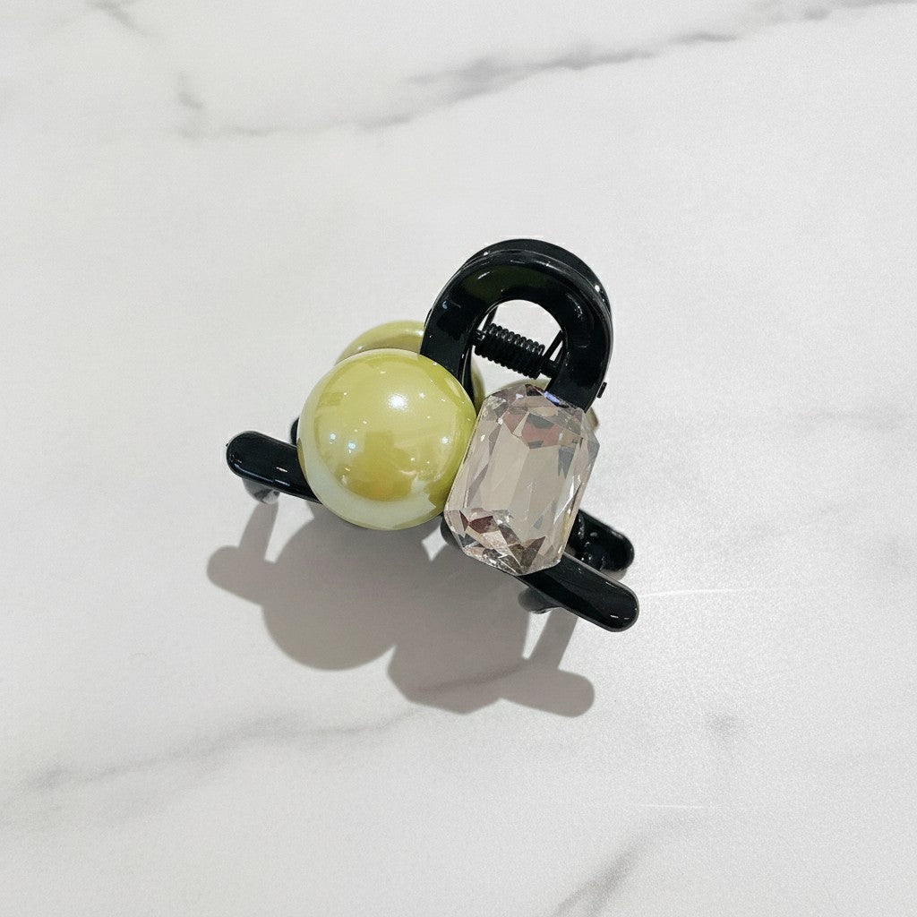 Hair Claw Clip Pearl Crystal - Pearl Champagne Crystal