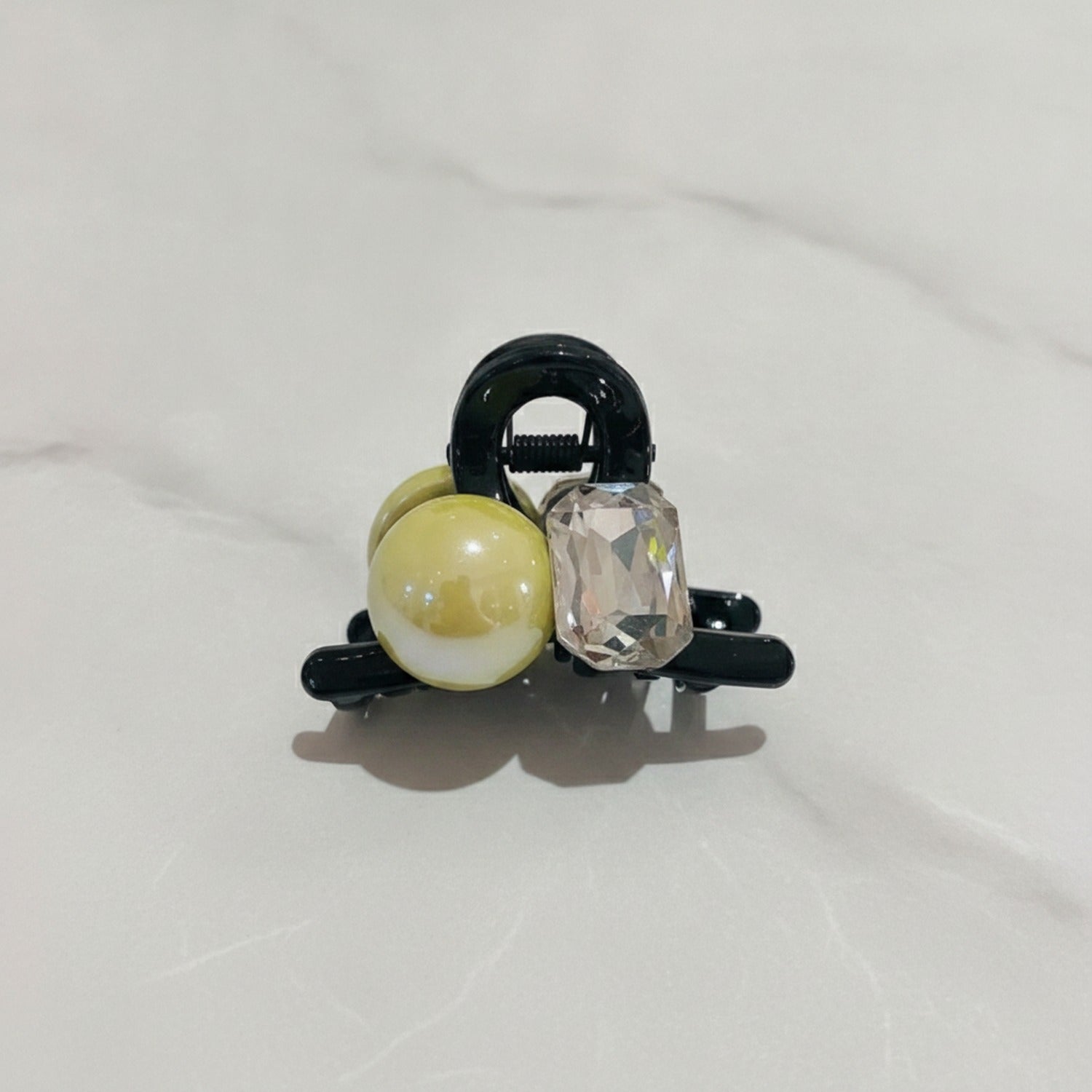 Hair Claw Clip Pearl Crystal - Pearl Champagne Crystal
