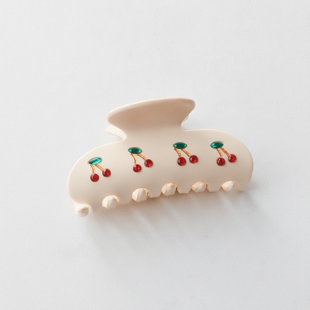 Cherry Pearl Beaded Hair Claw Clip – hair accessories (view 1)