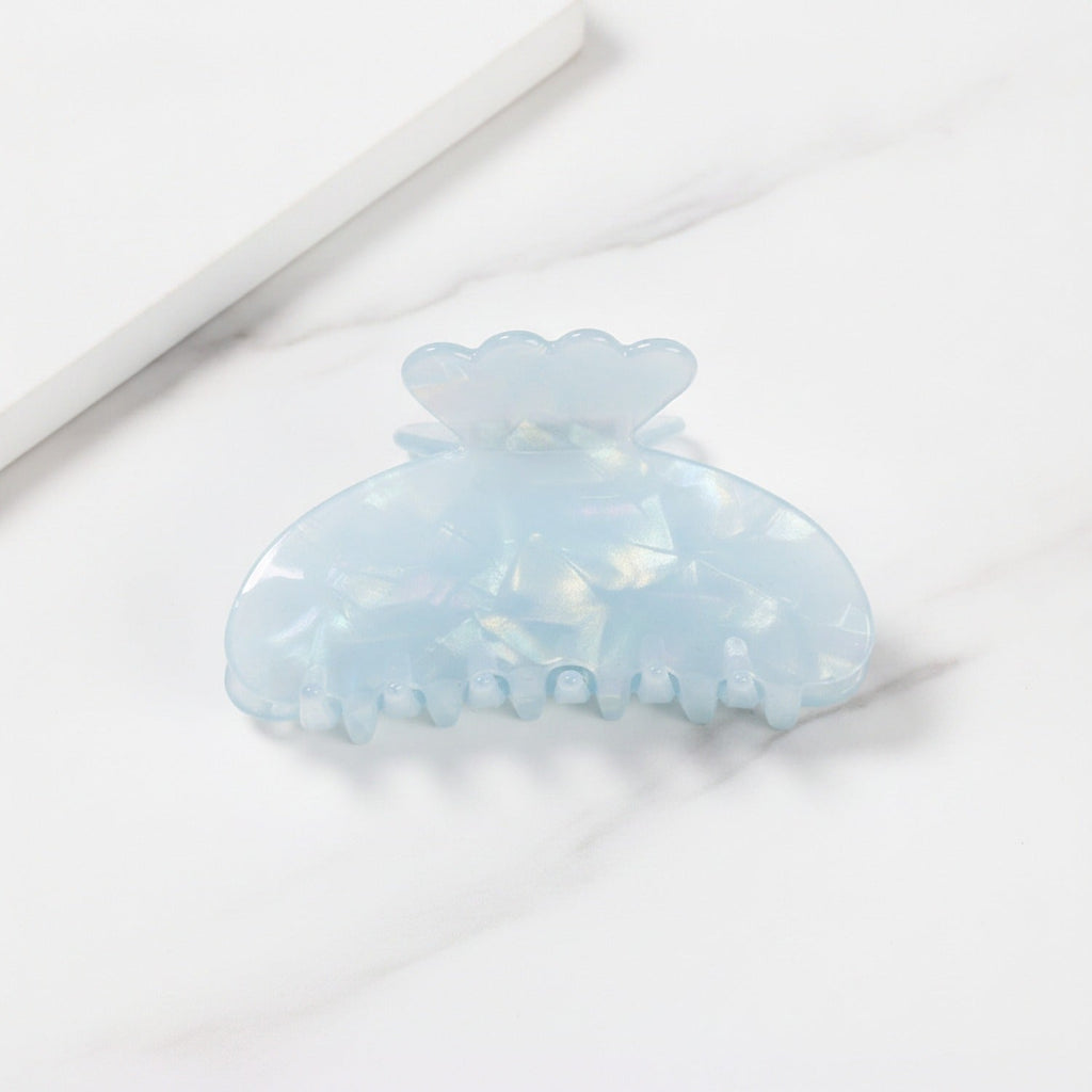 Opal Cloud Claw Hair Clip Beaded - Opal Blue Cloud