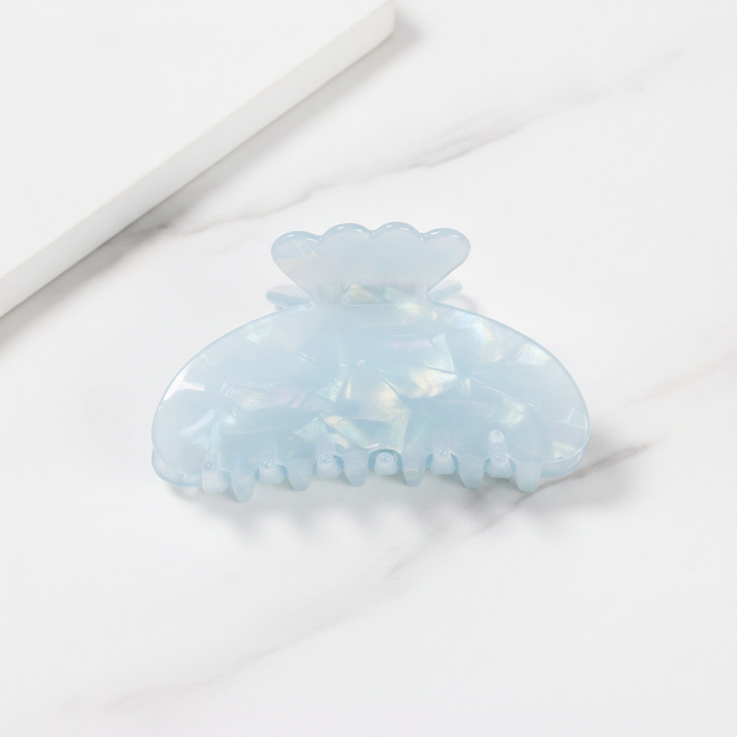 Opal Cloud Claw Hair Clip Beaded - Opal Blue Cloud