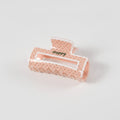 Claw Hair Clip - Peach Polka Dot