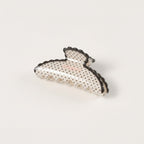 Claw Hair Clip - Cream Polka Dot