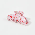 Pink Floral Beaded Hair Claw Clip – hair accessories (view 1)