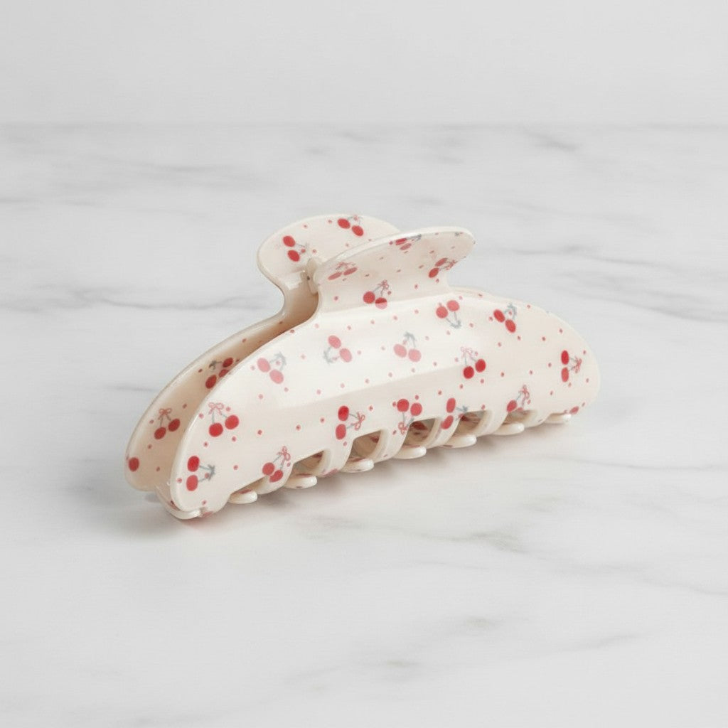 Cherry Print Acetate Hair Claw Clip – hair accessories (view 3)