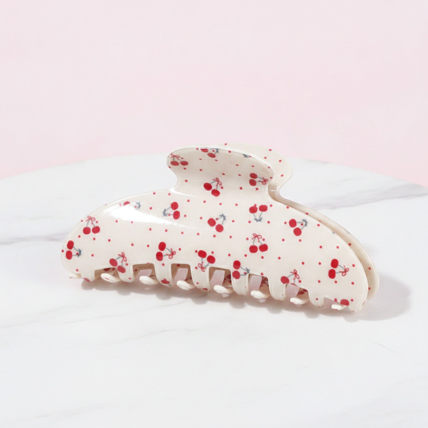 Cherry Print Acetate Hair Claw Clip