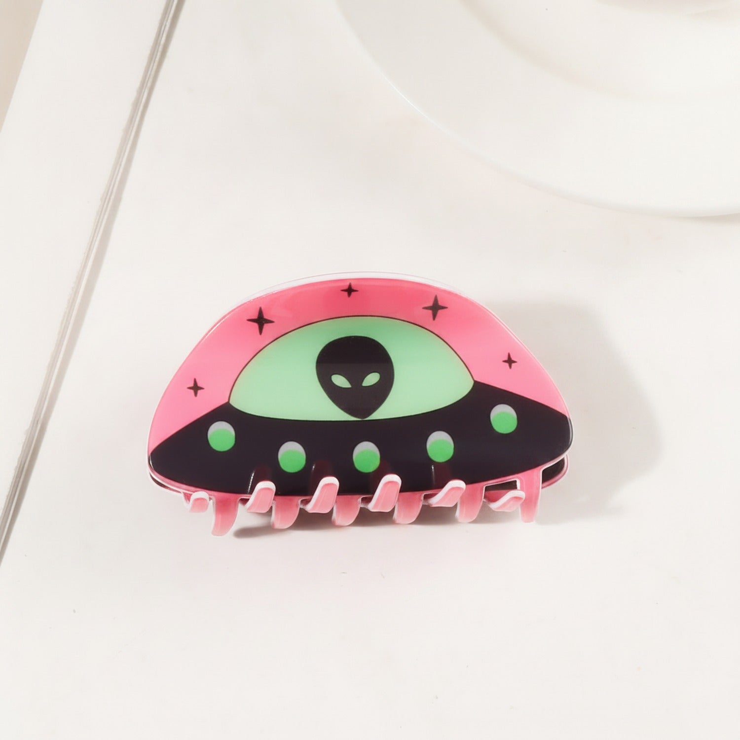 Alien UFO Hair Claw Clip - Pink Alien UFO