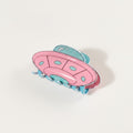Alien UFO Hair Claw Clip - Pink & Teal Alien UFO