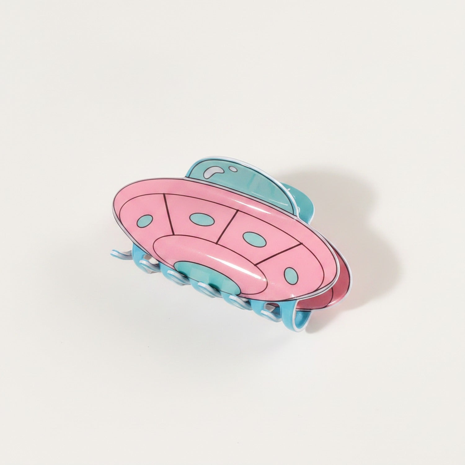 Alien UFO Hair Claw Clip - Pink & Teal Alien UFO