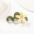 Flower Acrylic Hair Claw Clip - Yellow Bloom