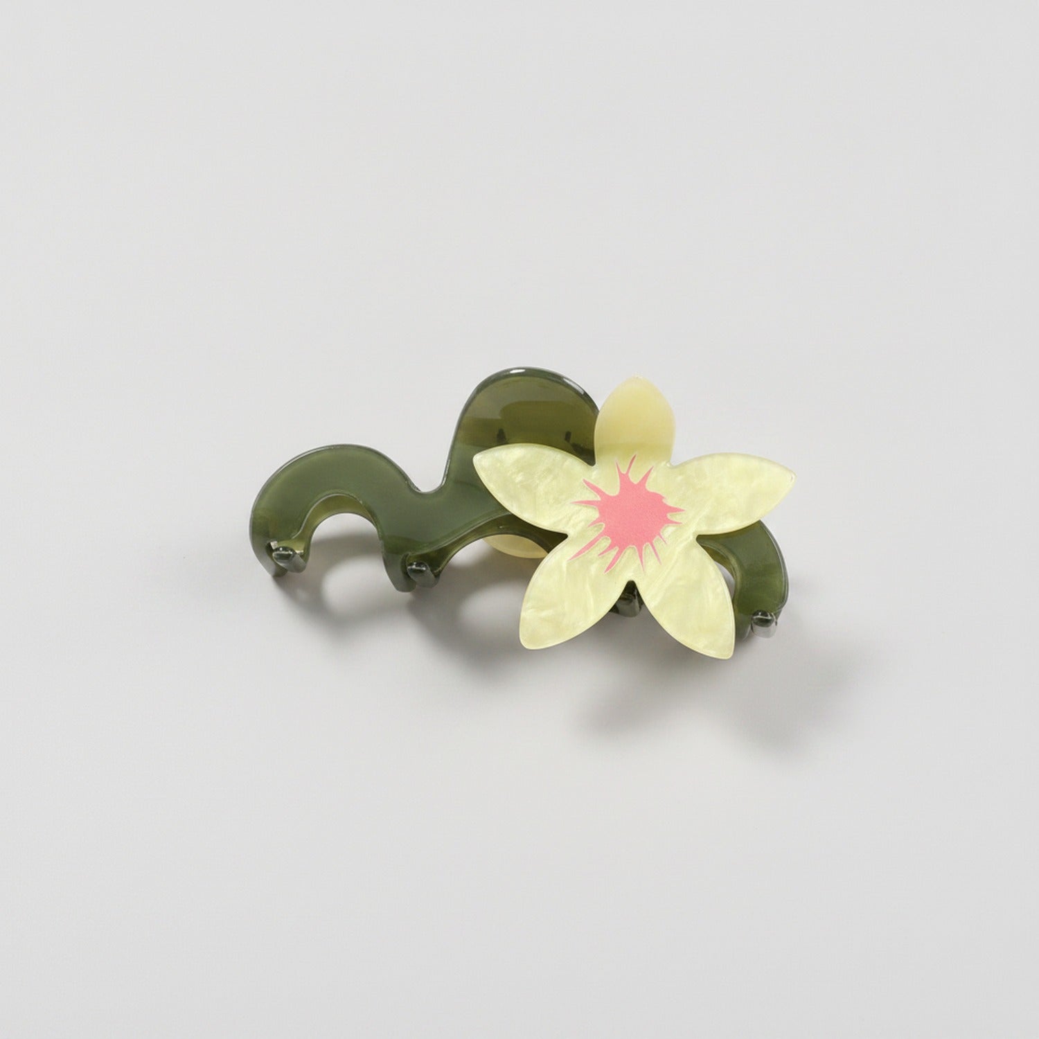 Flower Acrylic Hair Claw Clip - Yellow Bloom
