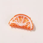 Orange Translucent Citrus Slice Hair Claw – hair accessories (view 1)