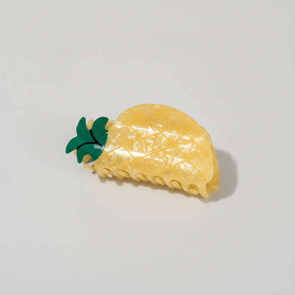 Pineapple Hair Claw With Green Leaf – hair accessories (view 1)