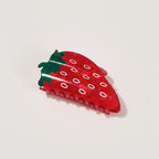 Red Strawberry Beaded Hair Claw Clip – hair accessories (view 1)