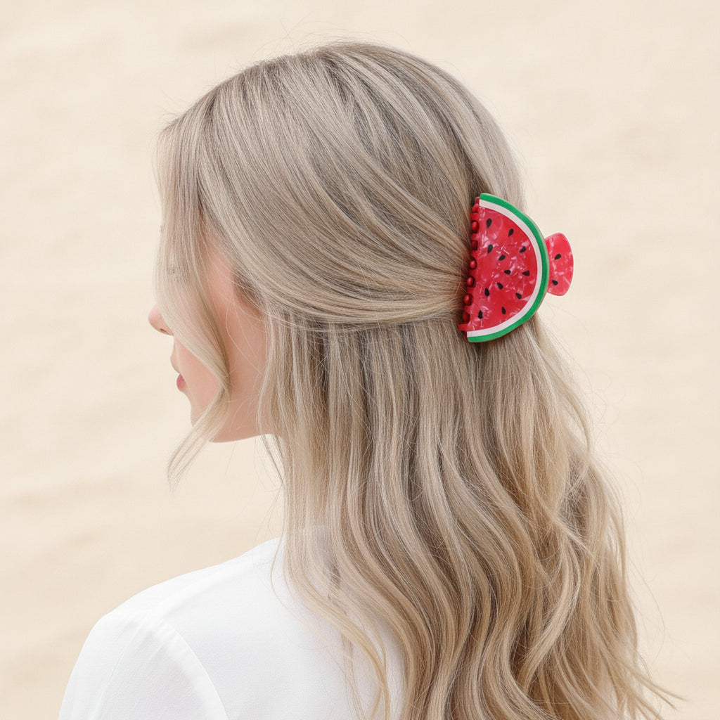 Watermelon Beaded Hair Claw Clip – hair accessories (view 2)