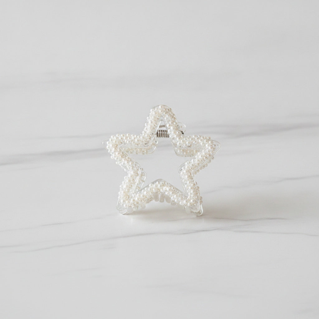 Pearl Beaded Star Hair Claw Clip – hair accessories (view 2)