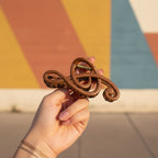 Wooden Treble Clef Music Hair Claw - Dark Wood Grain Music Note Claw Clip – hair accessories (view 2)