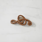Wooden Treble Clef Music Hair Claw - Dark Wood Grain Music Note Claw Clip