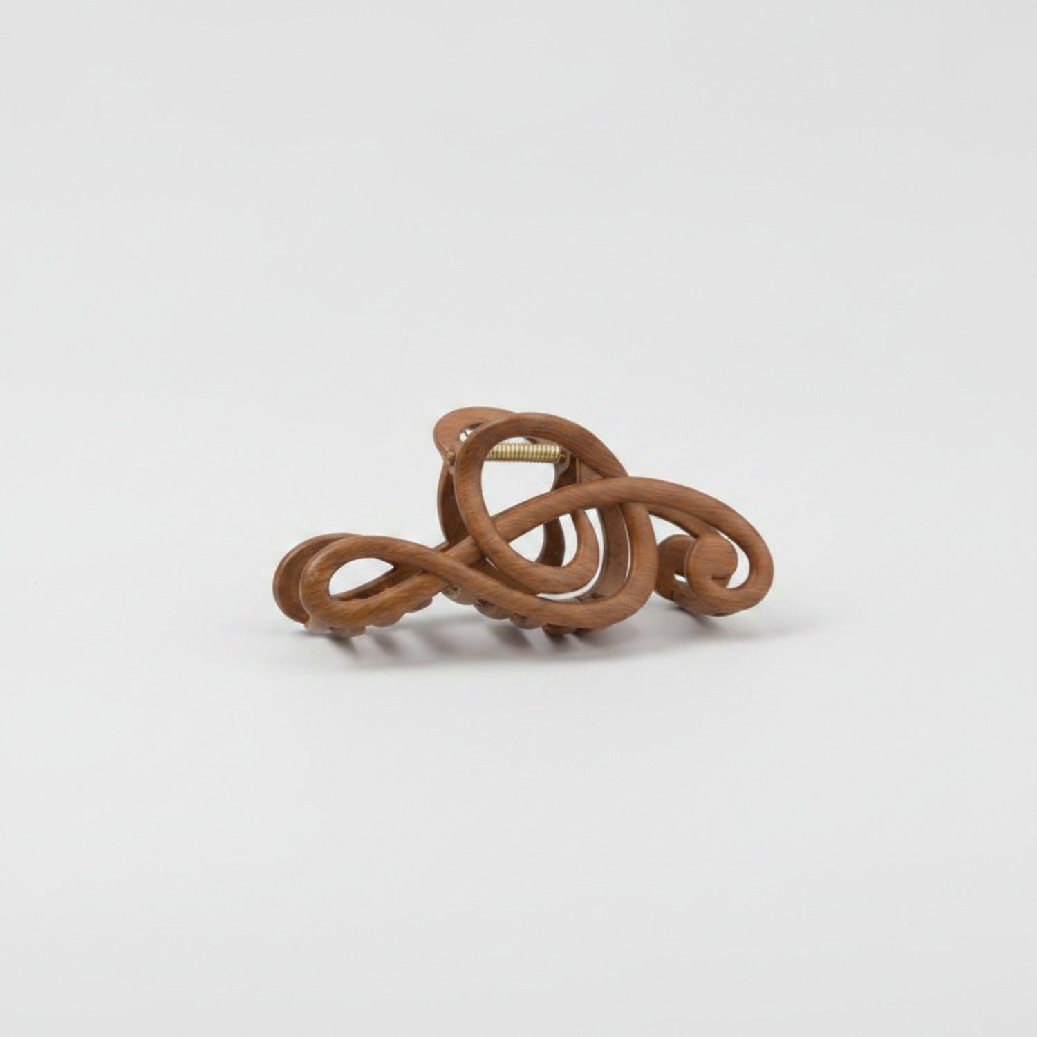 Wooden Treble Clef Music Hair Claw - Dark Wood Grain Music Note Claw Clip
