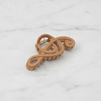 Wooden Treble Clef Music Hair Claw - Wood Grain Music Note Hair Clip – hair accessories (view 3)