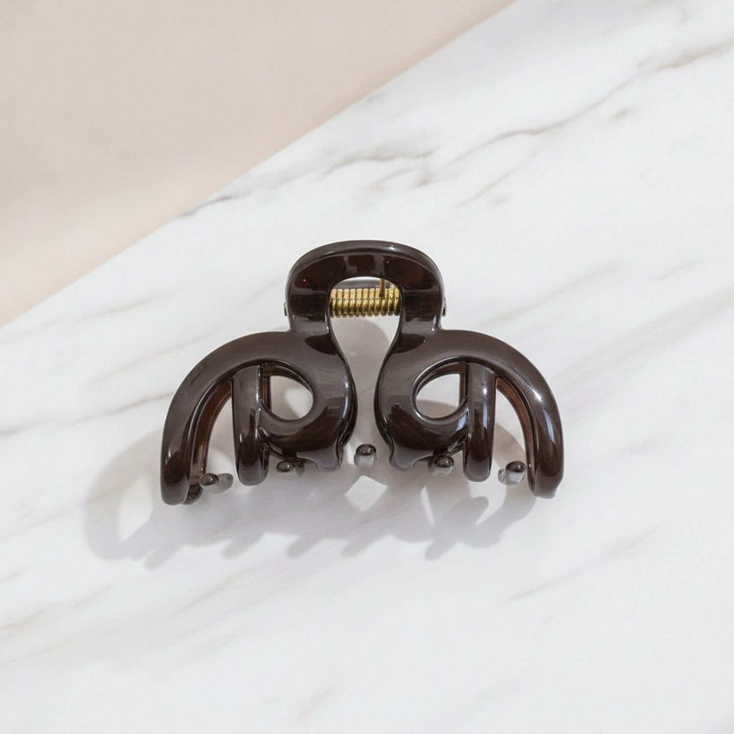 Glossy Hair Claw Clip - Large Burgundy Pumpkin Claw Clip 9cm