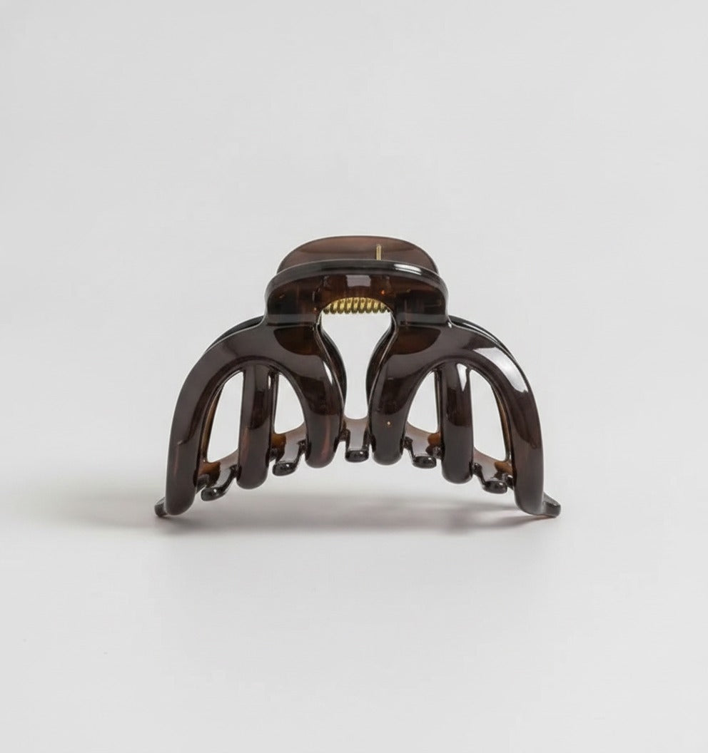Glossy Hair Claw Clip - Large Burgundy Pumpkin Claw Clip 9cm – hair accessories (view 1)