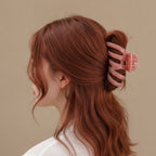 Glossy Hair Claw Clip - Large Pumpkin Claw Clip Sweet Pink 9cm
