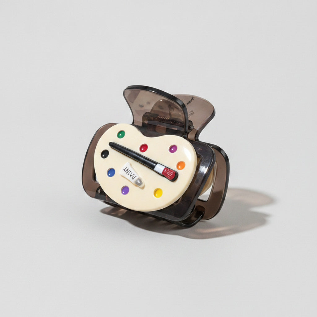 Artist Palette Brown Hair Claw Clip – hair accessories (view 1)
