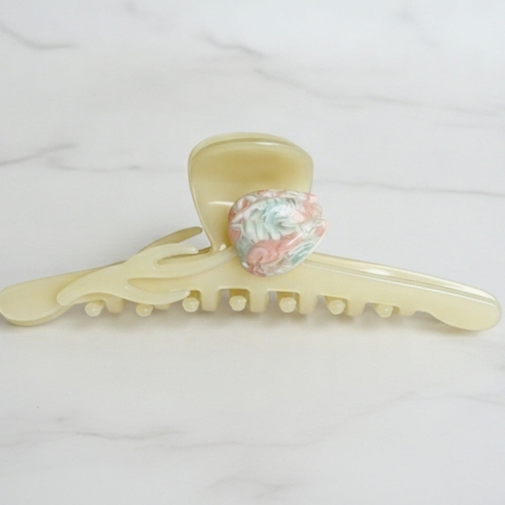 Pearl Shell Translucent Hair Claw - 12cm