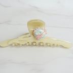 Pearl Shell Translucent Hair Claw - 12cm