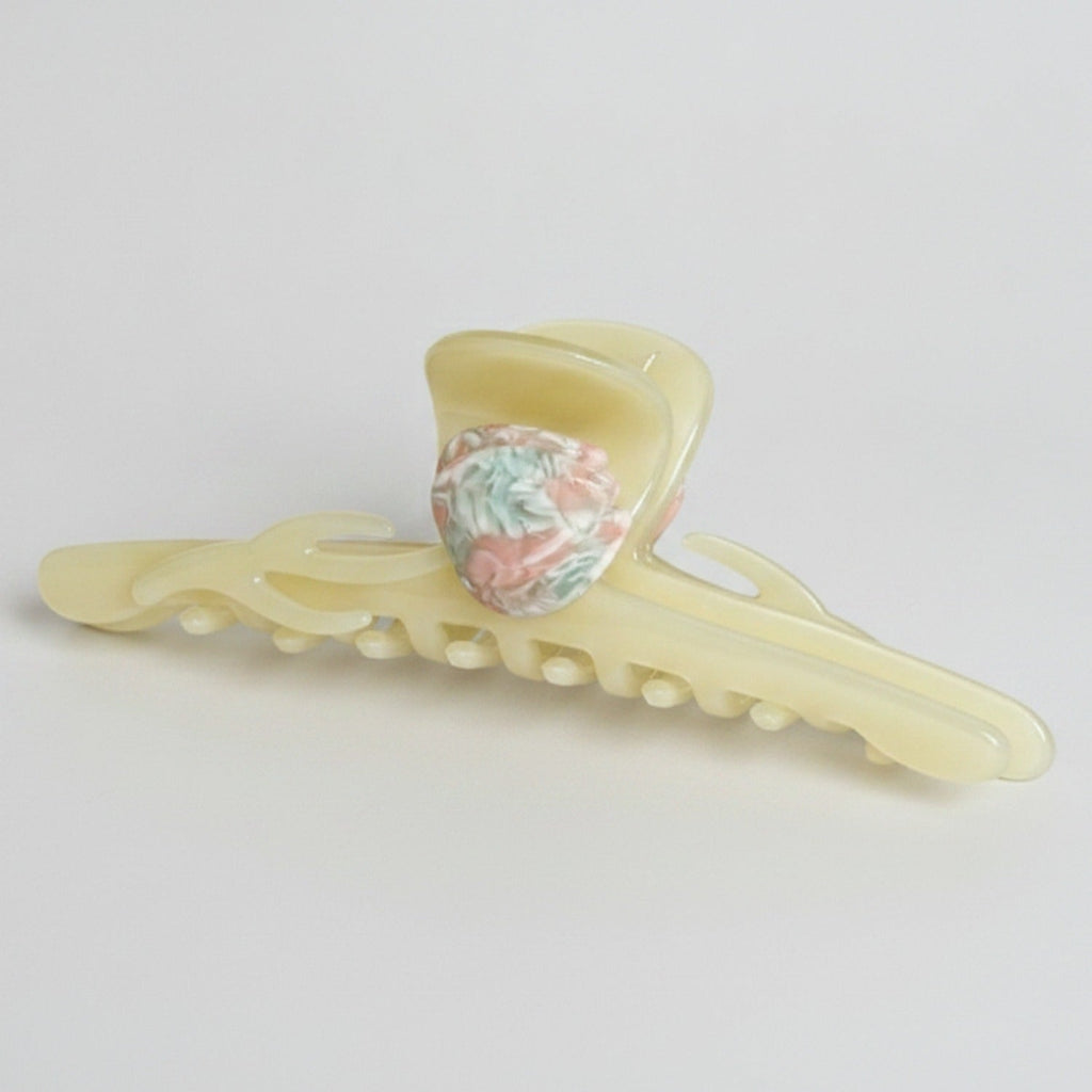 Pearl Shell Translucent Hair Claw - 12cm