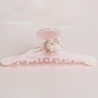 Pearl Shell Translucent Hair Claw - Light Pink 12cm