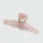 Pearl Shell Translucent Hair Claw - Light Pink 12cm