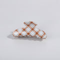 Plaid Hair Claw Clip With Pearl Accents – hair accessories (view 1)