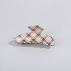 Plaid Hair Claw Clip With Pearl Accents – hair accessories (view 1)