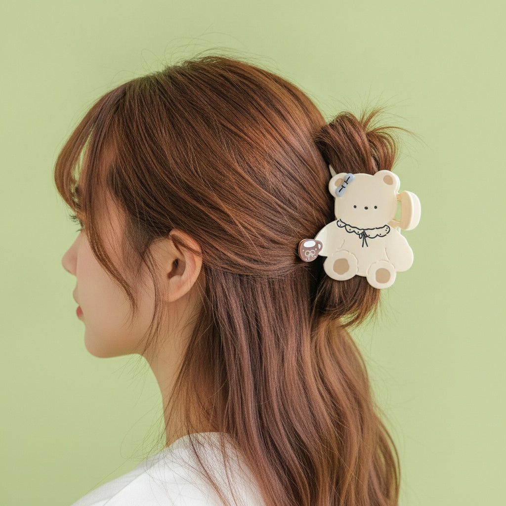 Cute Bear Hair Claw With Scalloped Collar – hair accessories (view 3)