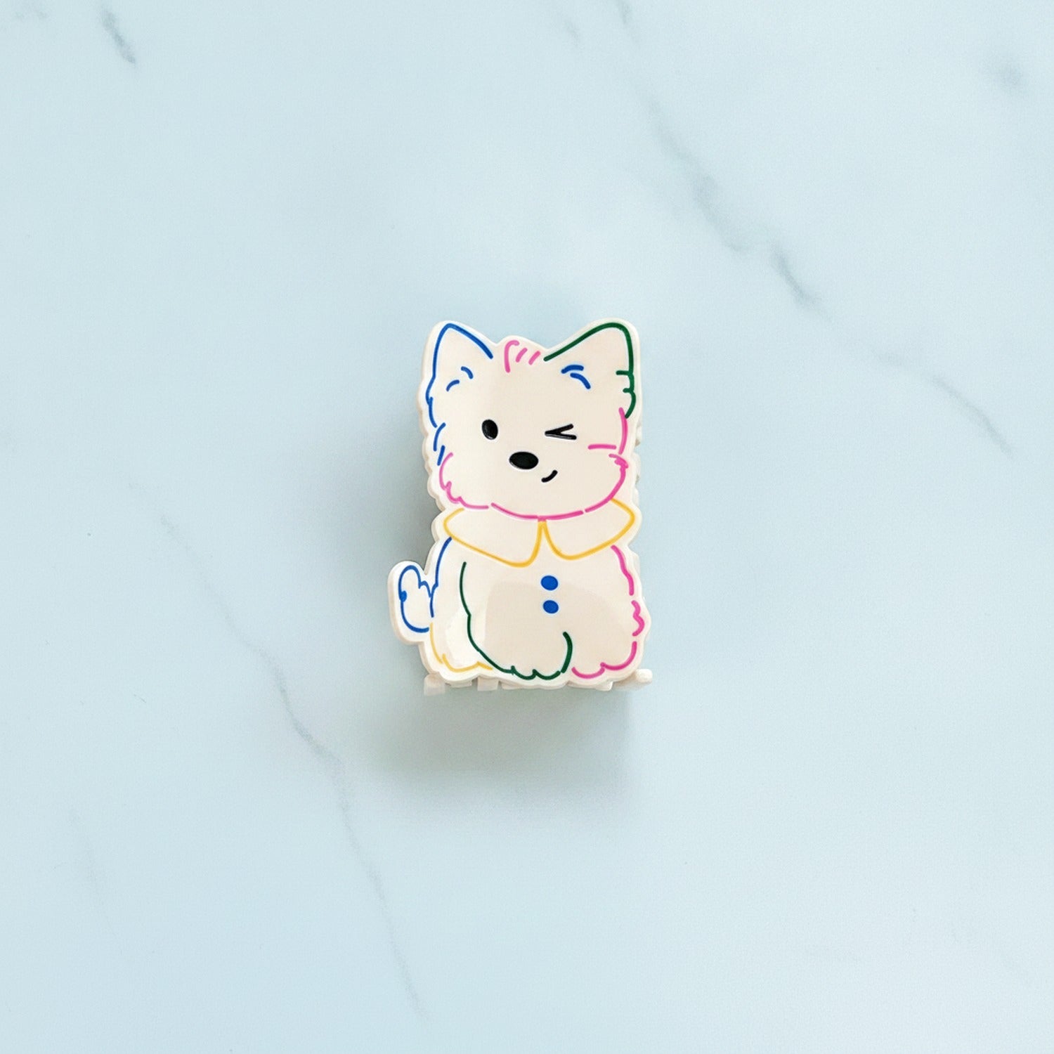 Colorful Rainbow Kitty Hair Claw Clip