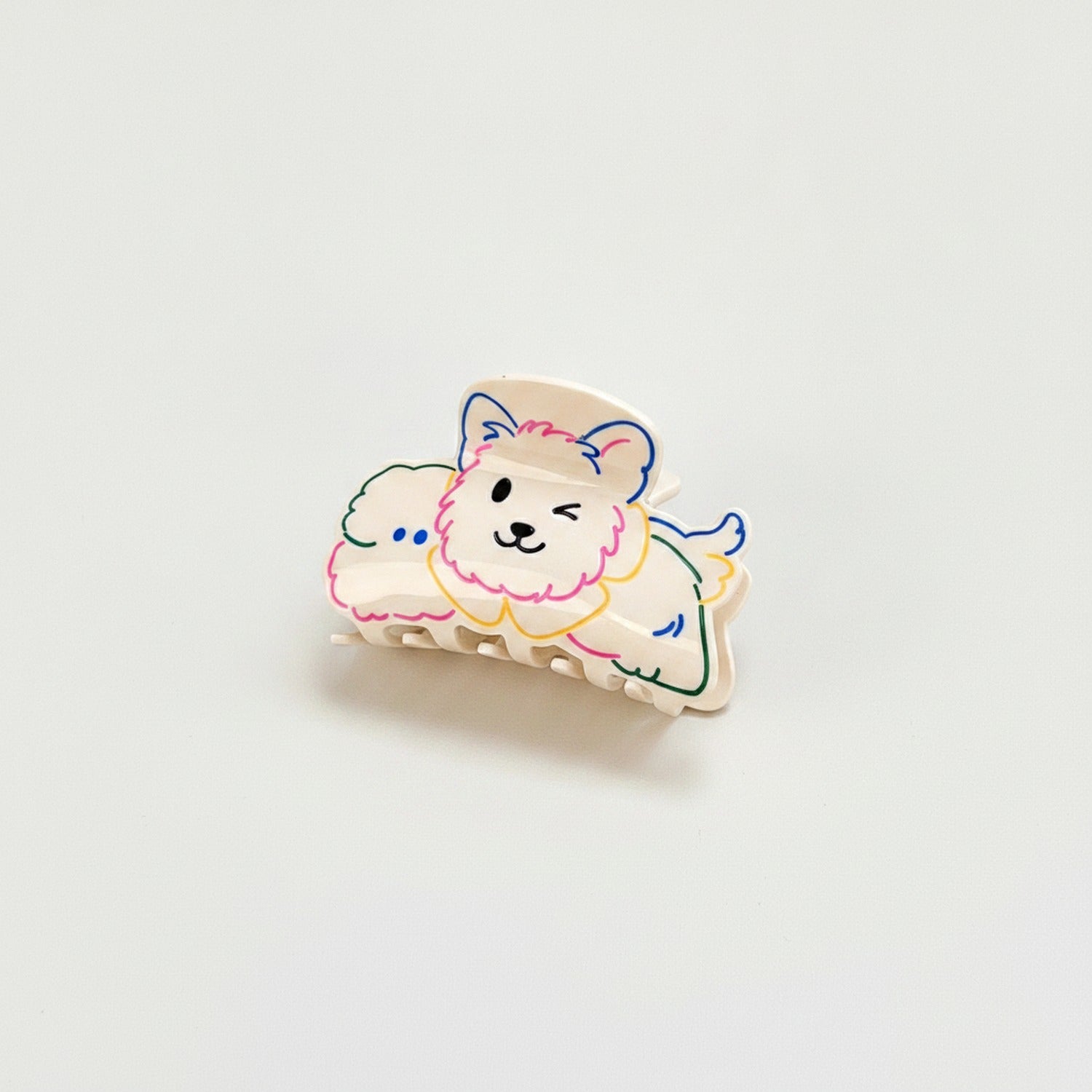 Colorful Rainbow Kitty Hair Claw Clip