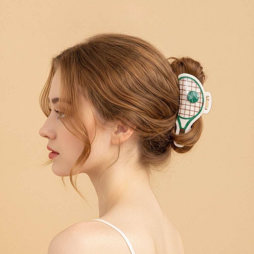 Tennis Racket Hair Claw Clips Pair – hair accessories (view 3)