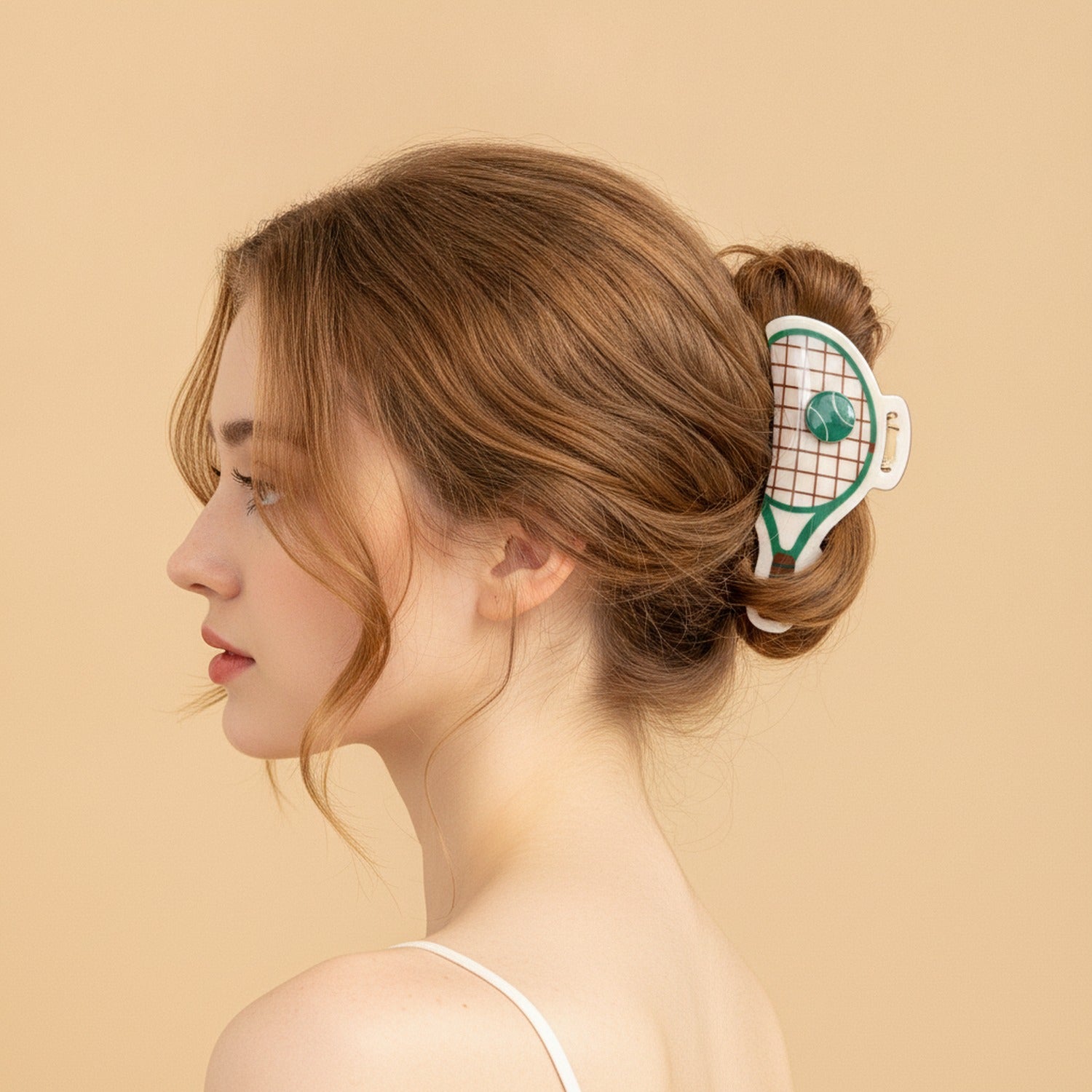 Tennis Racket Hair Claw Clips Pair