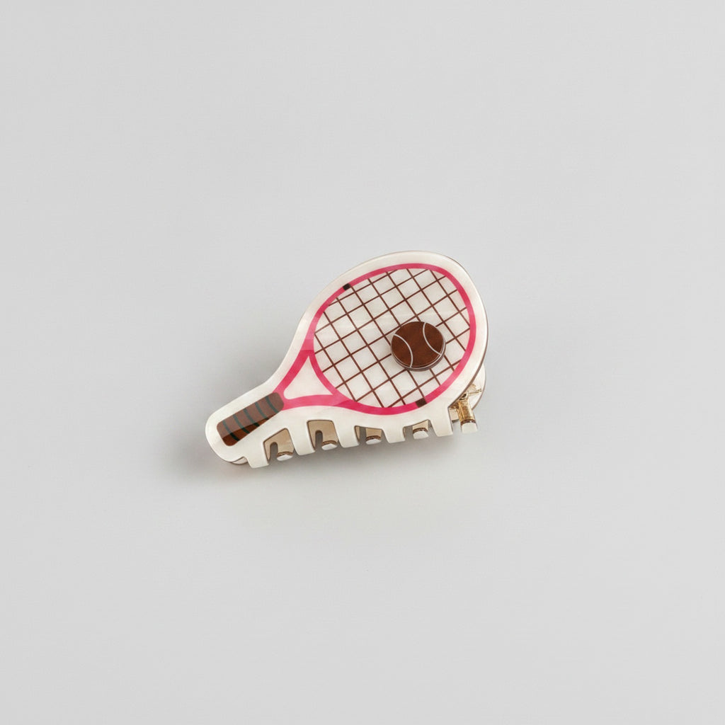 Tennis Racket Pink Hair Claw Clip – hair accessories (view 1)